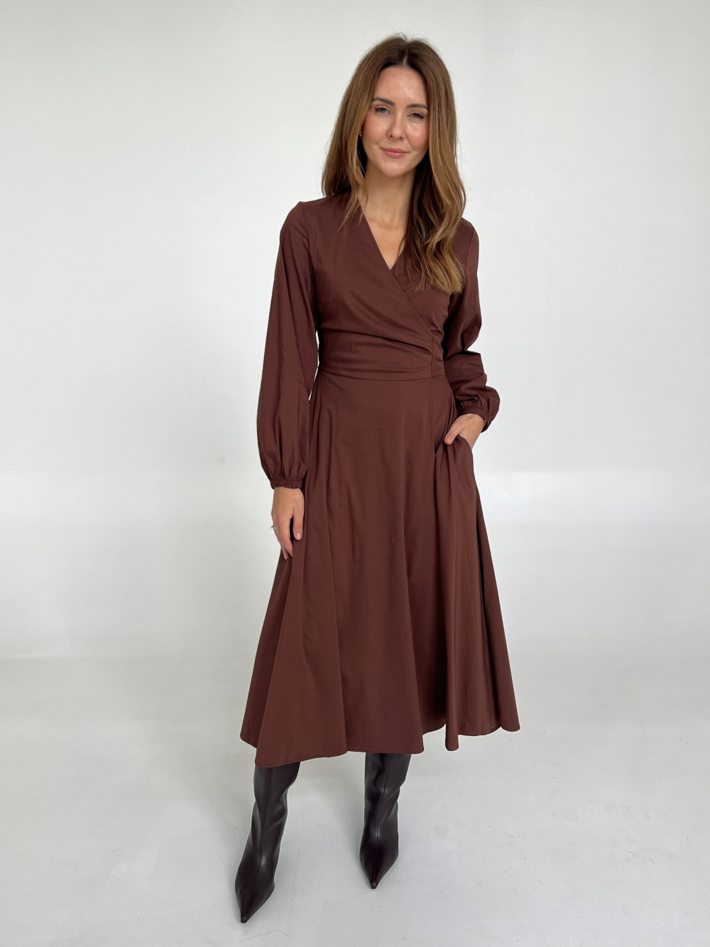 Sukienka Irma czekolada midi