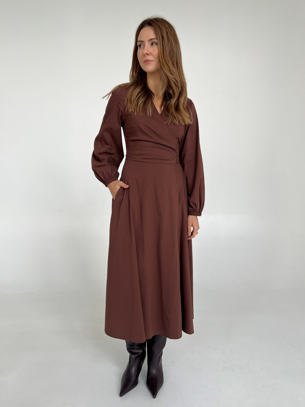 Sukienka Irma czekolada midi