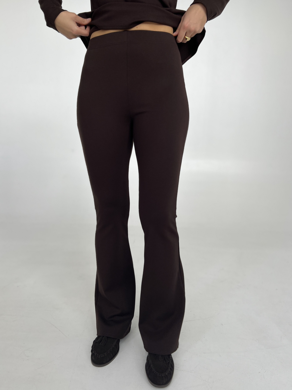 Spodnie Flare czekolada