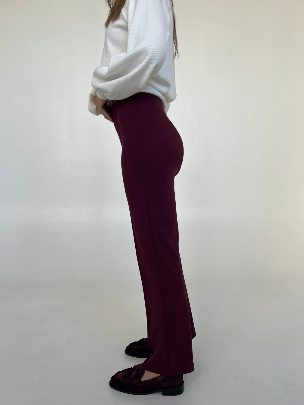 Spodnie Alma burgund