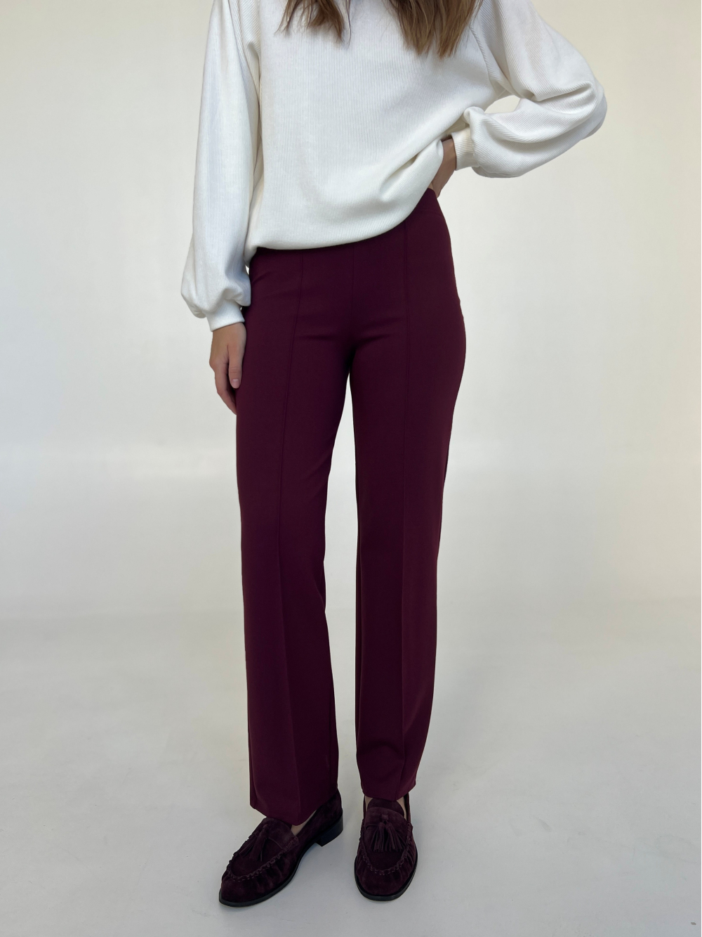 Spodnie Alma burgund