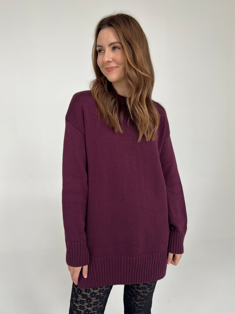 Sweter Nastia burgund