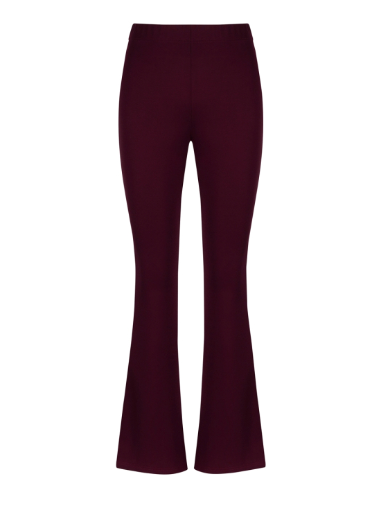 Spodnie Flare burgund
