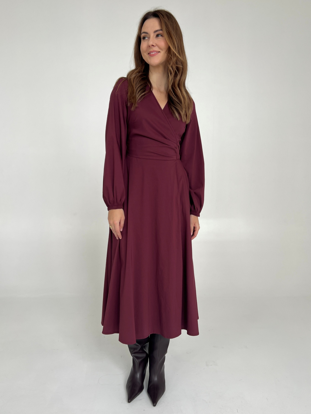 Sukienka Irma burgund midi