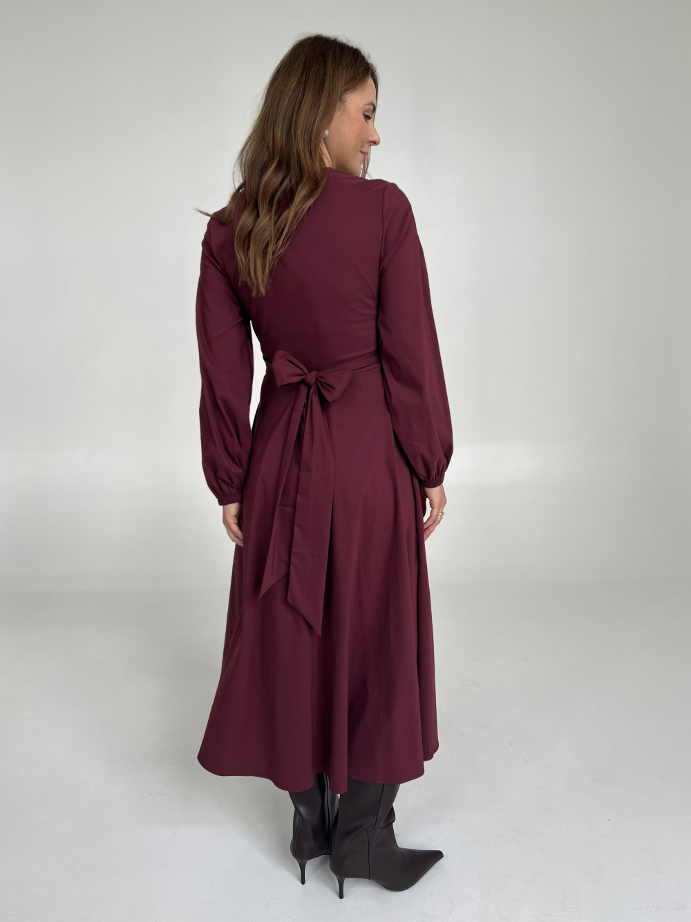 Sukienka Irma burgund midi