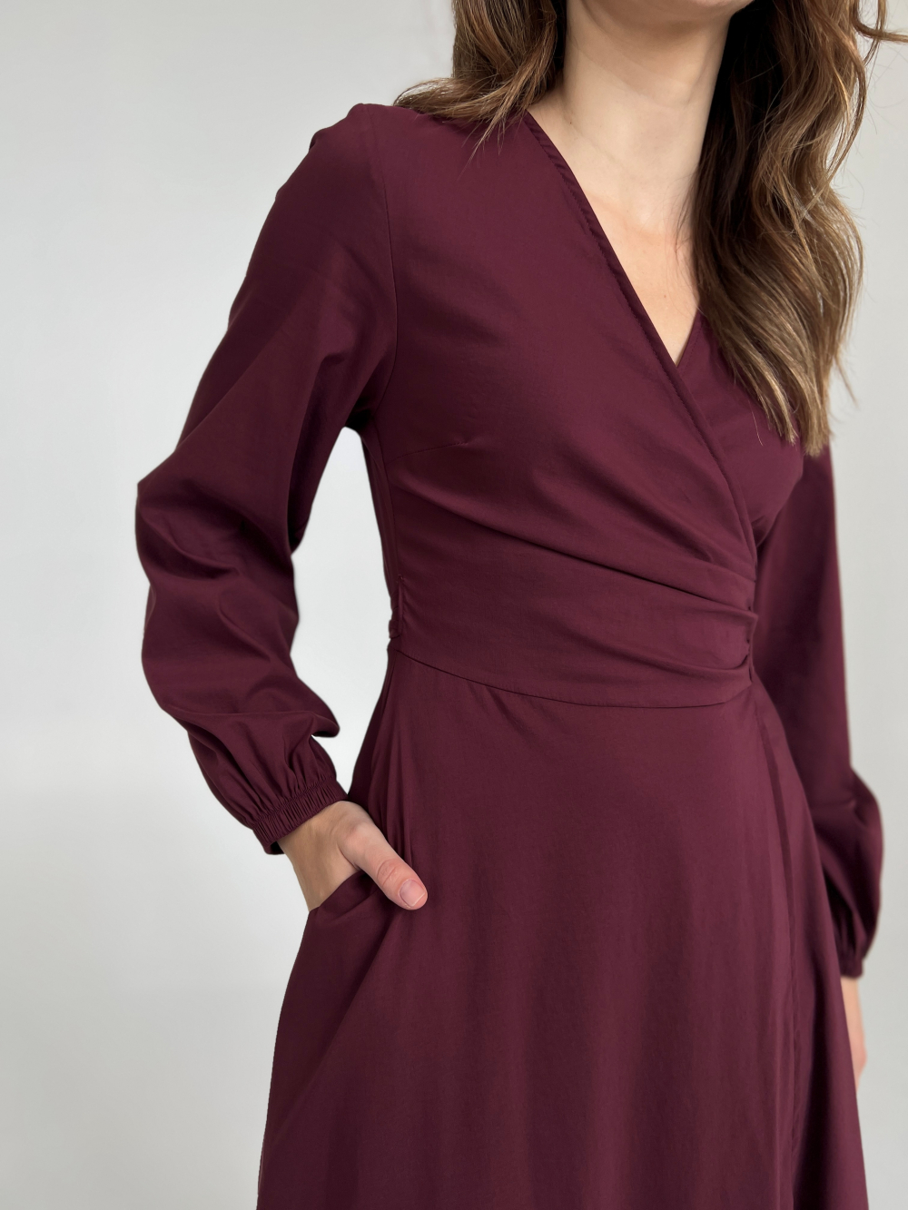 Sukienka Irma burgund midi