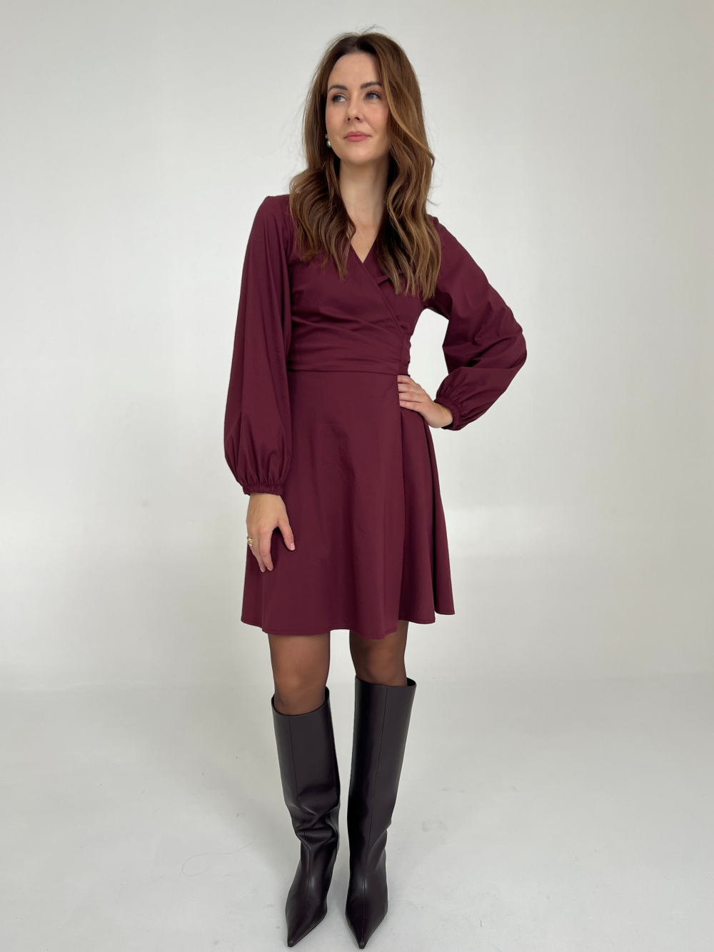 Sukienka Irma burgund mini