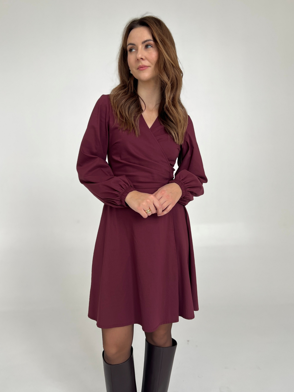 Sukienka Irma burgund mini