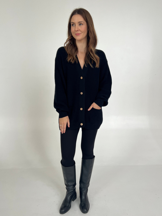 Kardigan Leo czarny