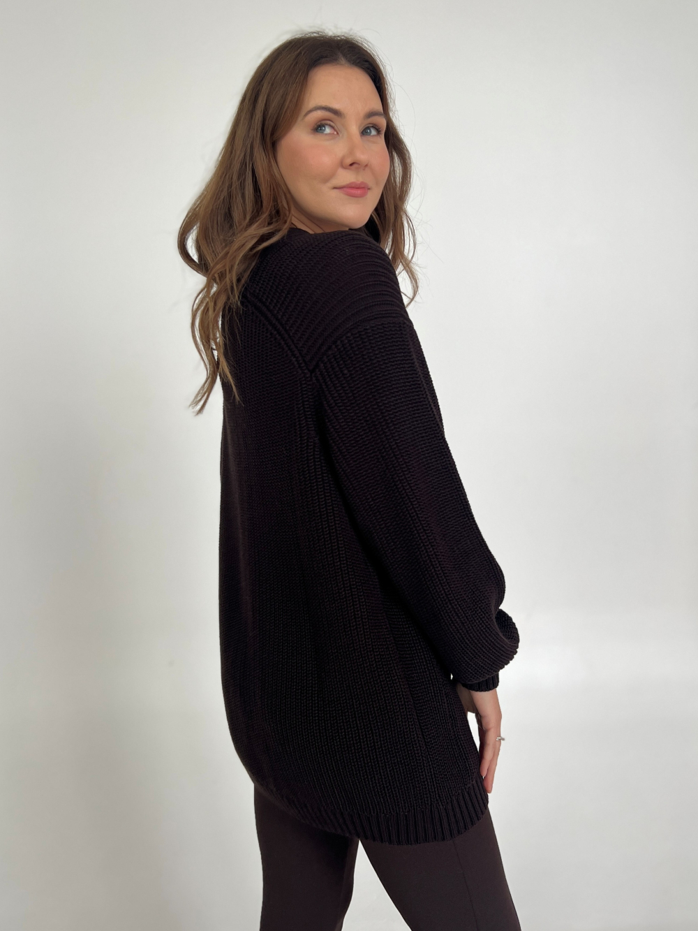 Kardigan Leo czekolada