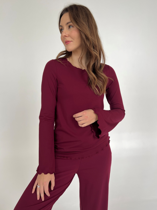 Bluzka Dalia burgund