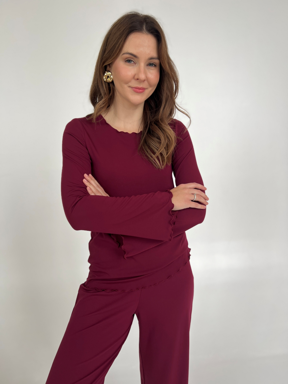 Bluzka Dalia burgund