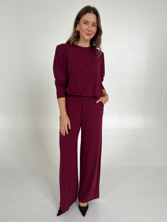 Spodnie Vera burgund