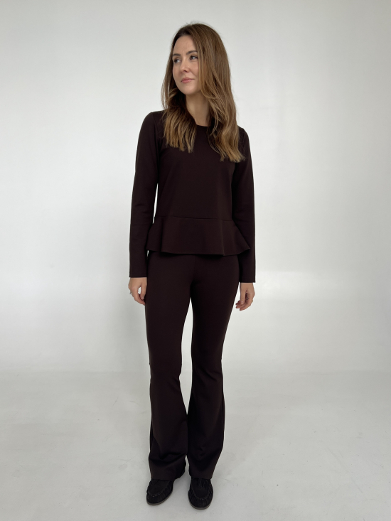 Spodnie Flare long czekolada