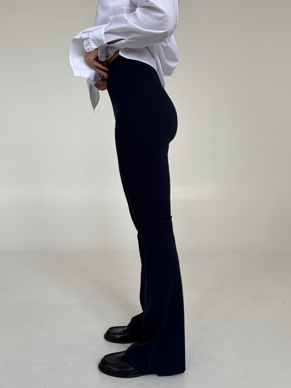 Spodnie Flare long granat