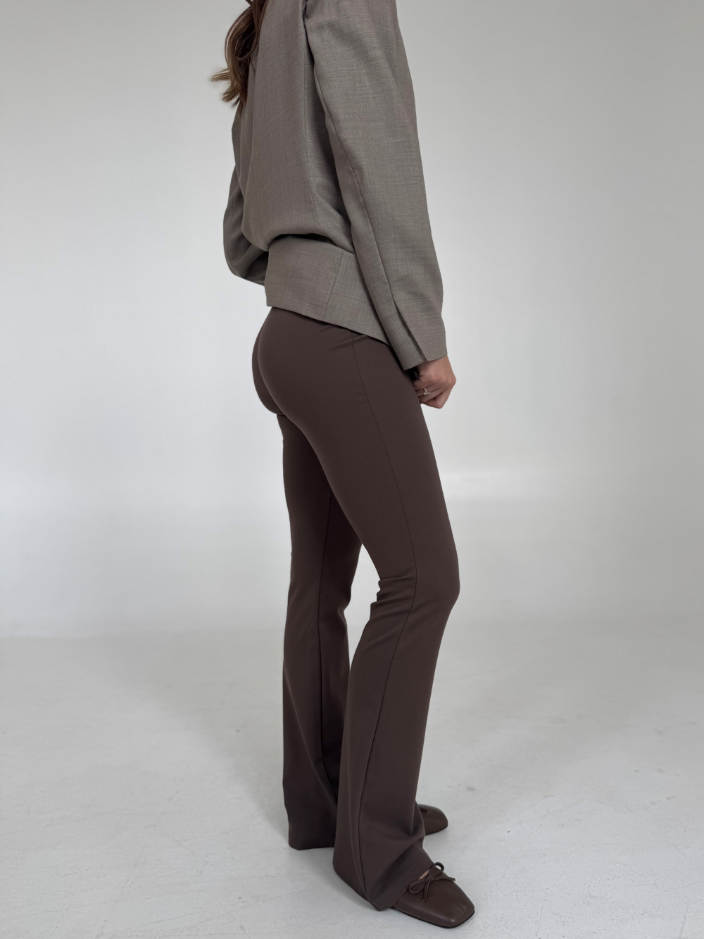 Spodnie Flare ziemia