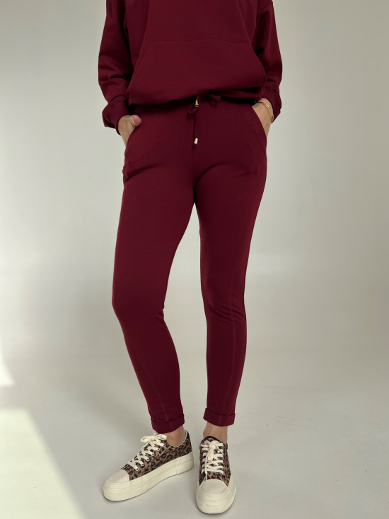 Spodnie Remi burgund
