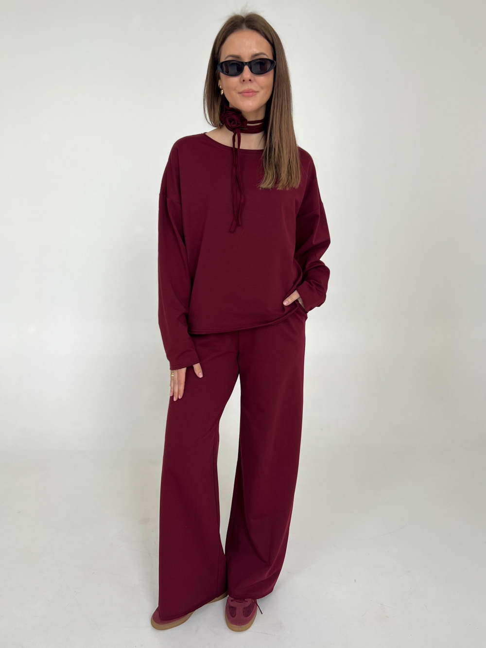 Spodnie Luna burgund